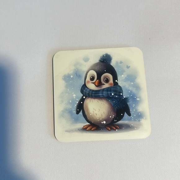 Set of 4 winter coasters - Picture 3 of 6